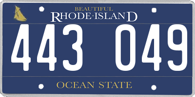 RI license plate 443049