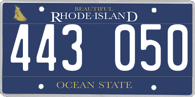 RI license plate 443050
