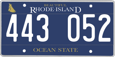 RI license plate 443052