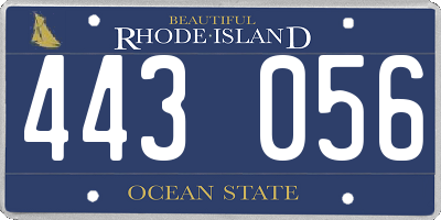 RI license plate 443056