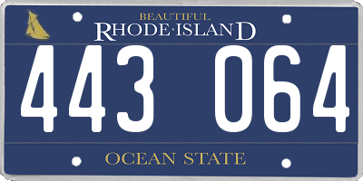 RI license plate 443064