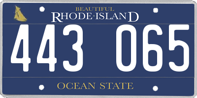 RI license plate 443065