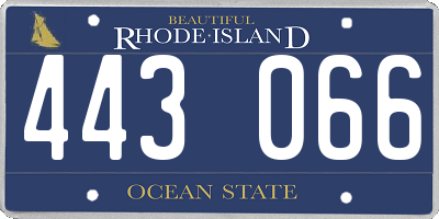 RI license plate 443066