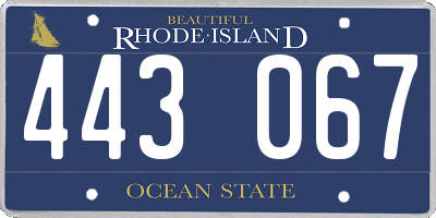 RI license plate 443067