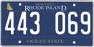 RI license plate 443069