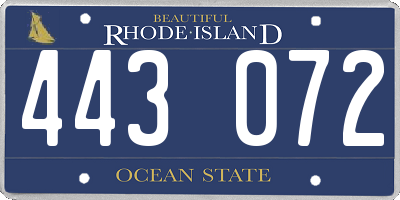 RI license plate 443072