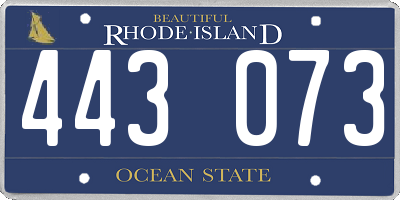 RI license plate 443073