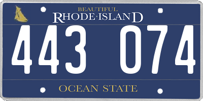 RI license plate 443074