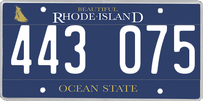 RI license plate 443075