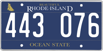 RI license plate 443076