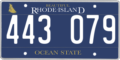 RI license plate 443079