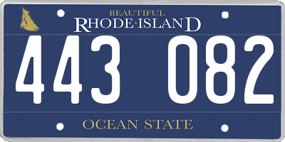 RI license plate 443082