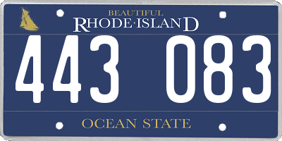 RI license plate 443083
