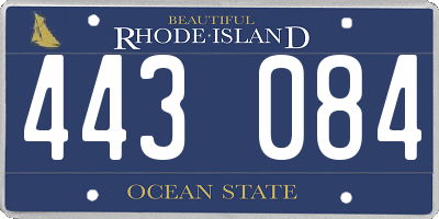 RI license plate 443084