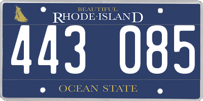 RI license plate 443085