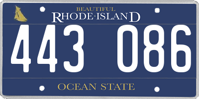 RI license plate 443086