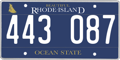 RI license plate 443087