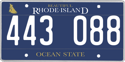 RI license plate 443088