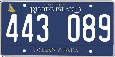 RI license plate 443089