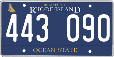 RI license plate 443090