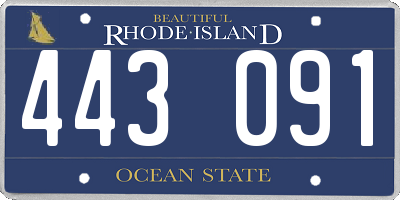 RI license plate 443091