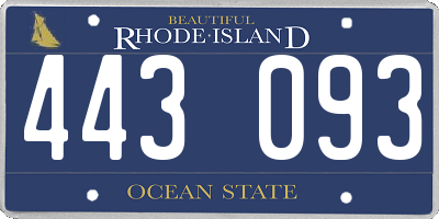 RI license plate 443093