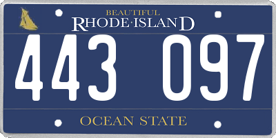 RI license plate 443097