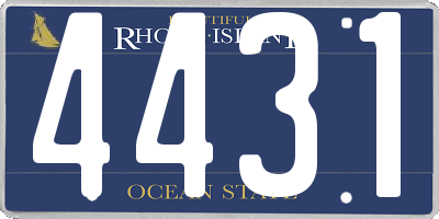 RI license plate 4431