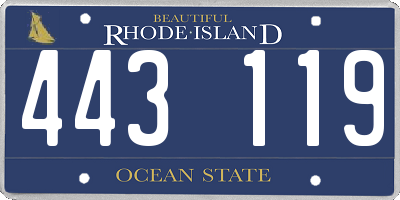 RI license plate 443119