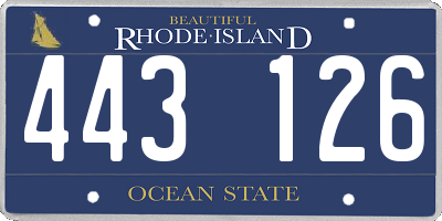 RI license plate 443126