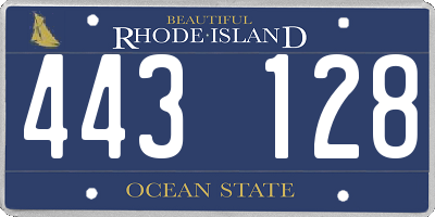 RI license plate 443128