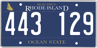 RI license plate 443129