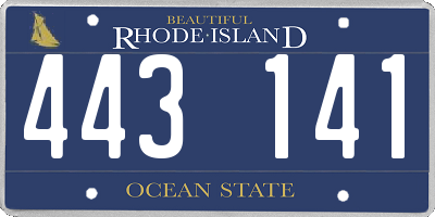 RI license plate 443141