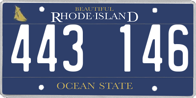 RI license plate 443146