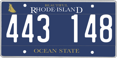RI license plate 443148