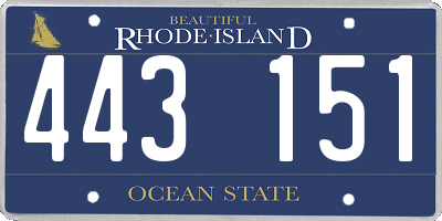 RI license plate 443151