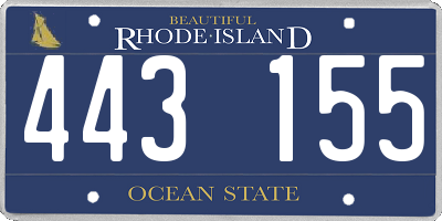RI license plate 443155
