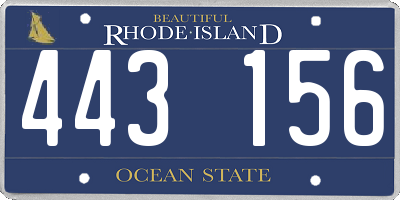 RI license plate 443156