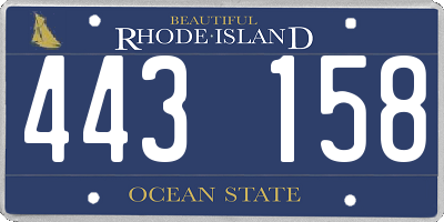 RI license plate 443158