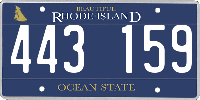 RI license plate 443159