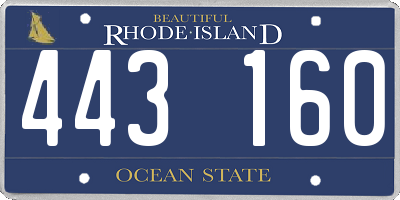 RI license plate 443160