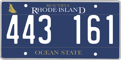 RI license plate 443161