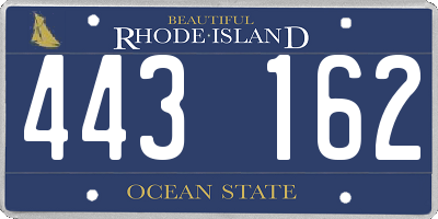 RI license plate 443162