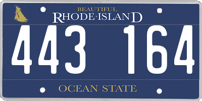 RI license plate 443164