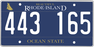 RI license plate 443165