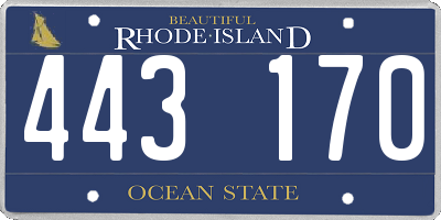 RI license plate 443170