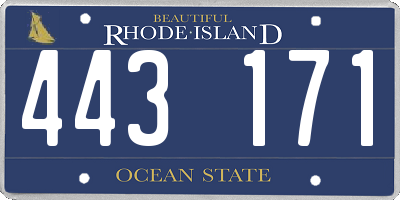 RI license plate 443171