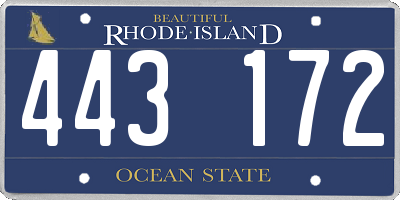 RI license plate 443172