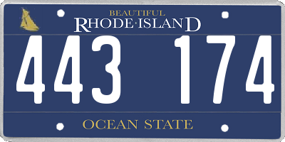 RI license plate 443174