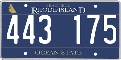 RI license plate 443175